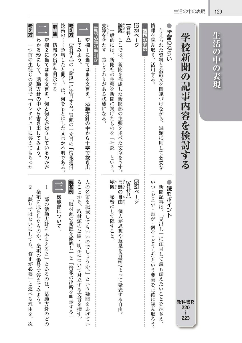 高校教科書ガイド第一学習社版高等学校改訂版精選現代の国語(現国183-902)
