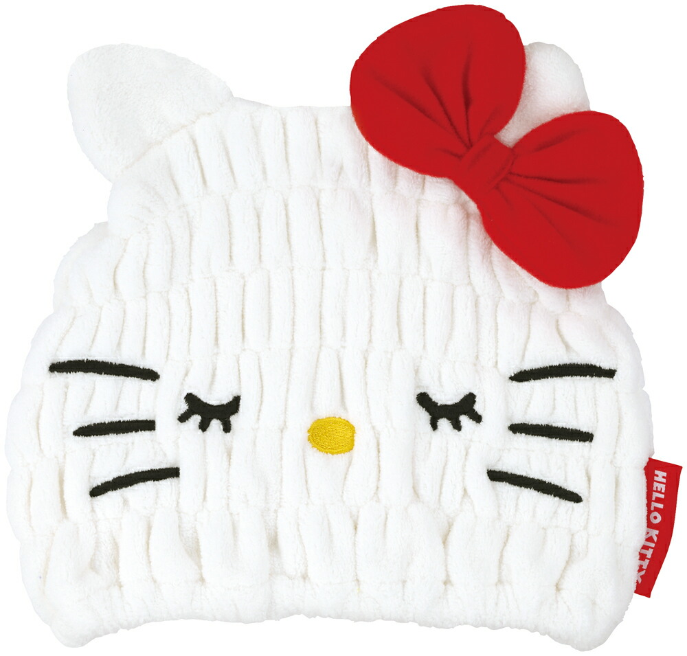 サンリオ　ハローキティ ねむねむ　タオルキャップ 吸水 速乾 キャラクター ヘアキャップ画像