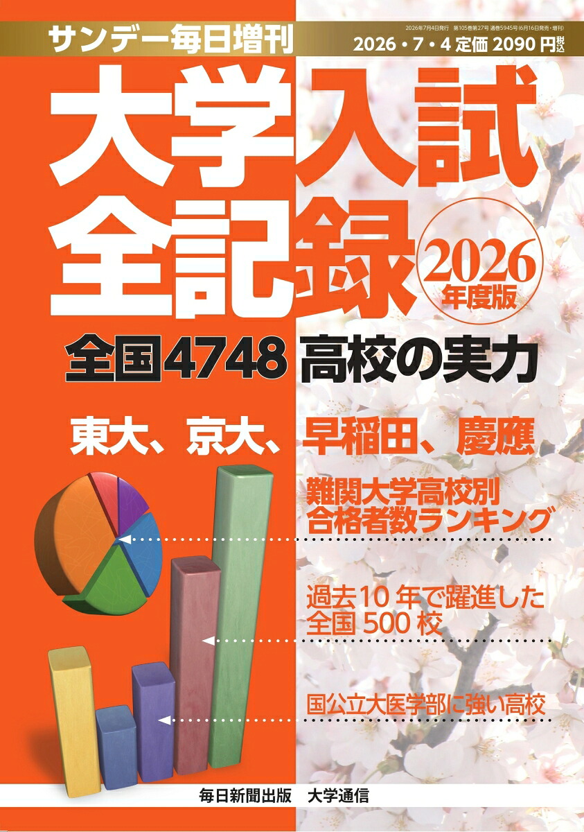 サンデー毎日増刊2026年度版大学入試全記録2026年7/4号[雑誌]