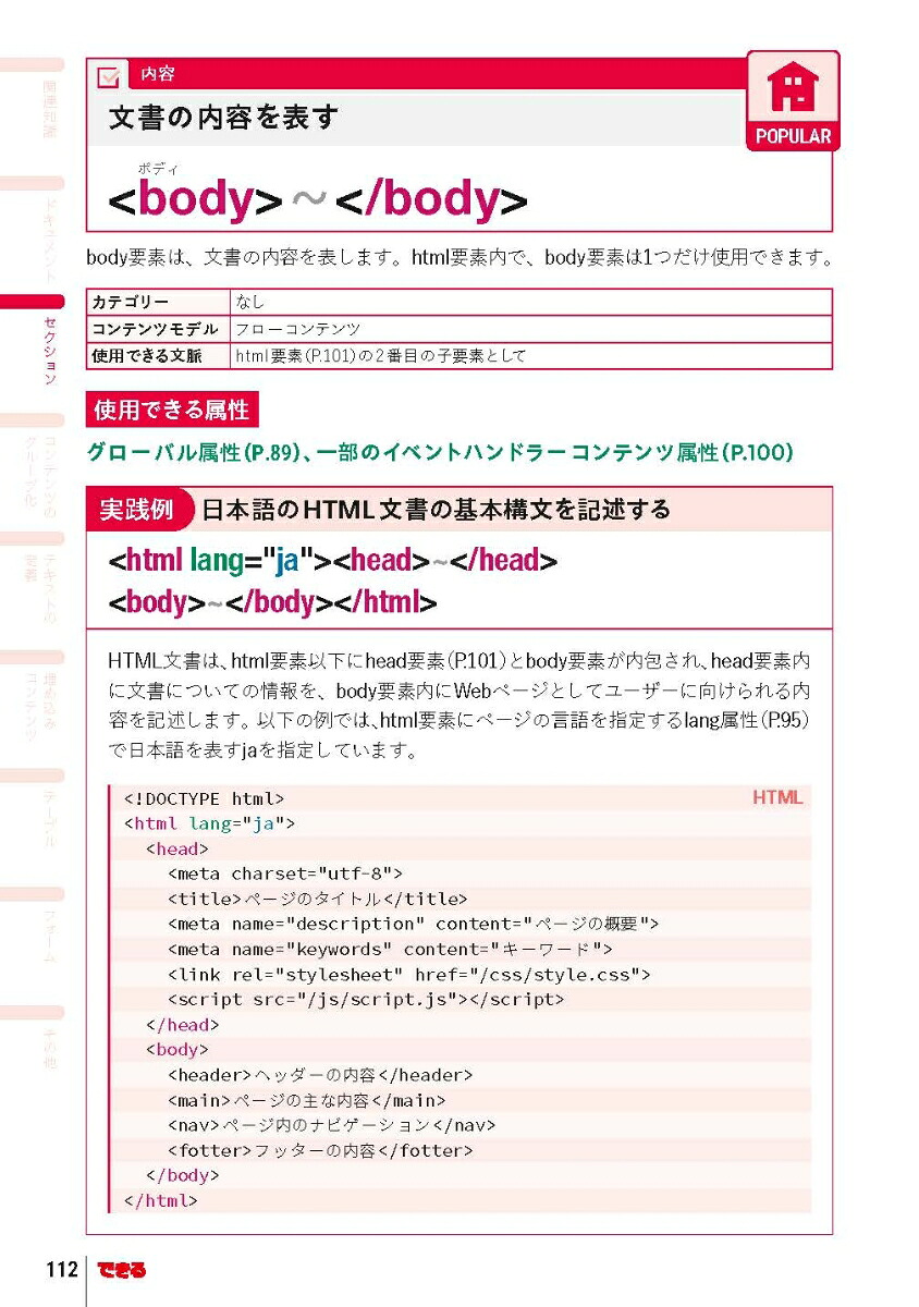 できるポケットWeb制作必携HTML&CSS全事典改訂4版[加藤善規]