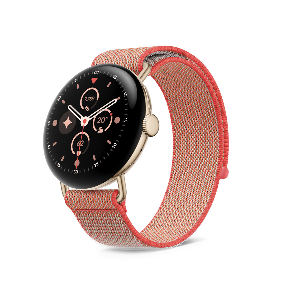 GooglePixelWatch（41mm）パフォーマンスループバンドCanyon/ChampagneGoldステンレススチールラグワンサイズ