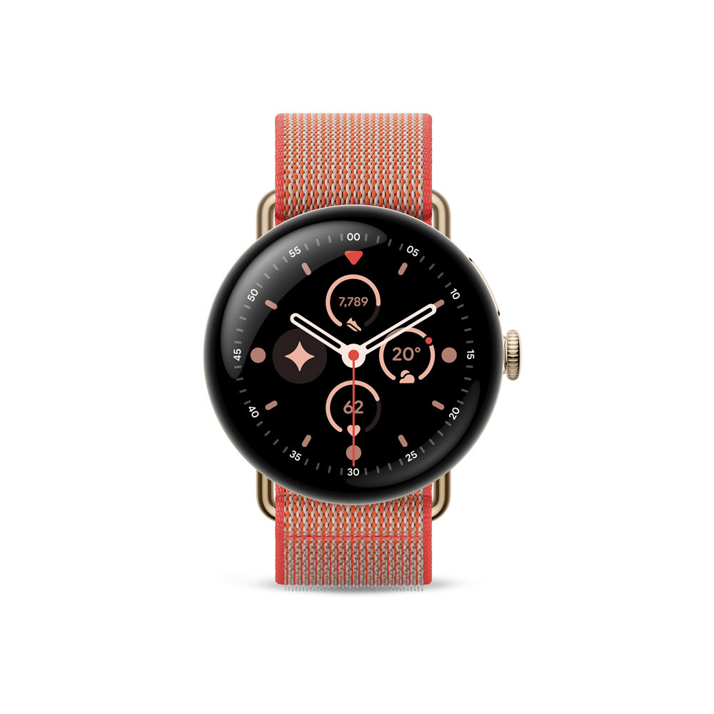 GooglePixelWatch（41mm）パフォーマンスループバンドCanyon/ChampagneGoldステンレススチールラグワンサイズ