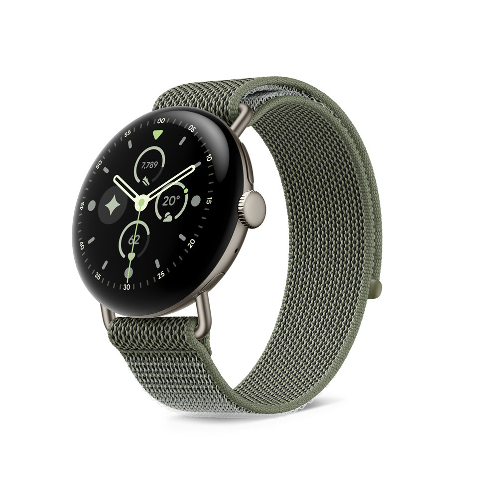 GooglePixelWatch（41mm）パフォーマンスループバンドOlive/Pyriteステンレススチールラグワンサイズ
