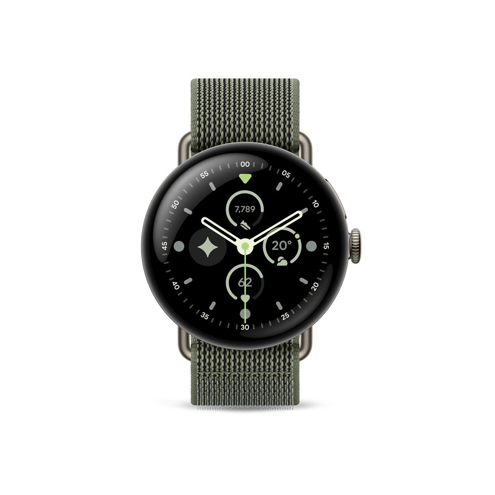 GooglePixelWatch（41mm）パフォーマンスループバンドOlive/Pyriteステンレススチールラグワンサイズ
