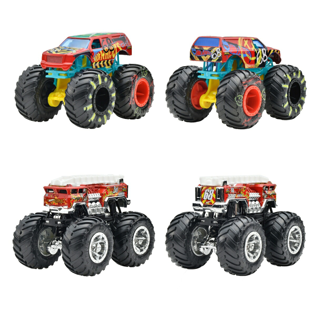 ホットウィール(HotWheels)モンスタートラック1:64アソート【ミニカー8台入りBOX販売】【3才~】984F-FYJ44