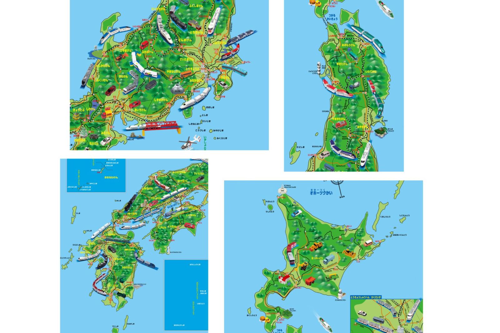 楽天ブックス トミカプラレールあそんでおぼえるおおきな日本地図 本