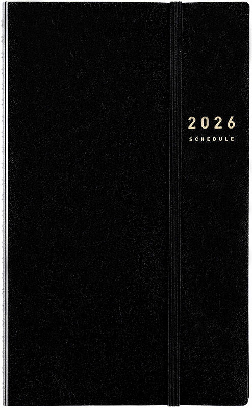 2026年　手帳　1月始まり　No.91　リングダイアリー スリム （レフト）　　[黒]高橋書店　A5変型判　　ウィークリー画像