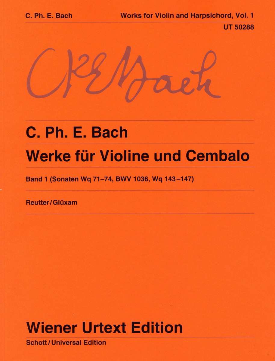 週間ランキング１位獲得 輸入楽譜 バッハ Carl Philipp Emanuel バイオリンとチェンバロのための作品集 第1巻 ウィーン原典版 ルーター編 残りわずか 在庫限り超価格 Www Niaimt In
