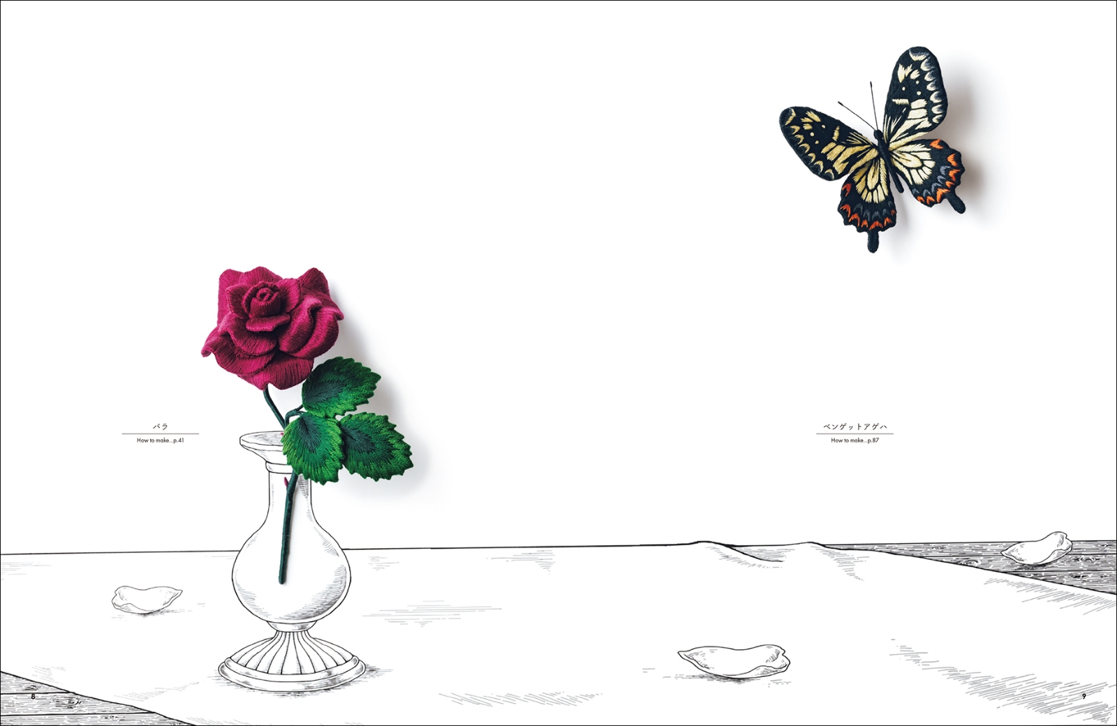 楽天ブックス 立体刺繍の花と蝶々 フェルトと刺繍糸で作る 美しい24の風景 Pienisieni 本