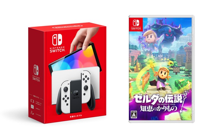 楽天ブックス: 【セット商品】Nintendo Switch（有機ELモデル） Joy-Con(L)/(R) ホワイト＋ゼルダの伝説 知恵のかりもの  - Nintendo Switch - 2100013971040 : ゲーム