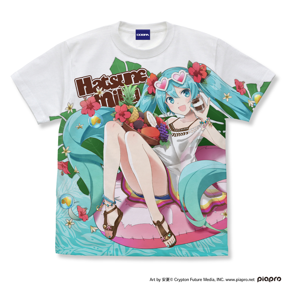 楽天ブックス: 初音ミク フルグラフィックTシャツ 安夏 Ver./WHITE-S