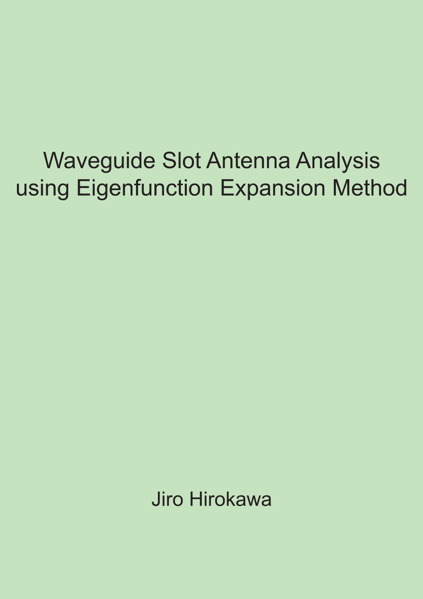【POD】Waveguide Slot Antenna Analysis using Eigenfunction Expansion Method画像