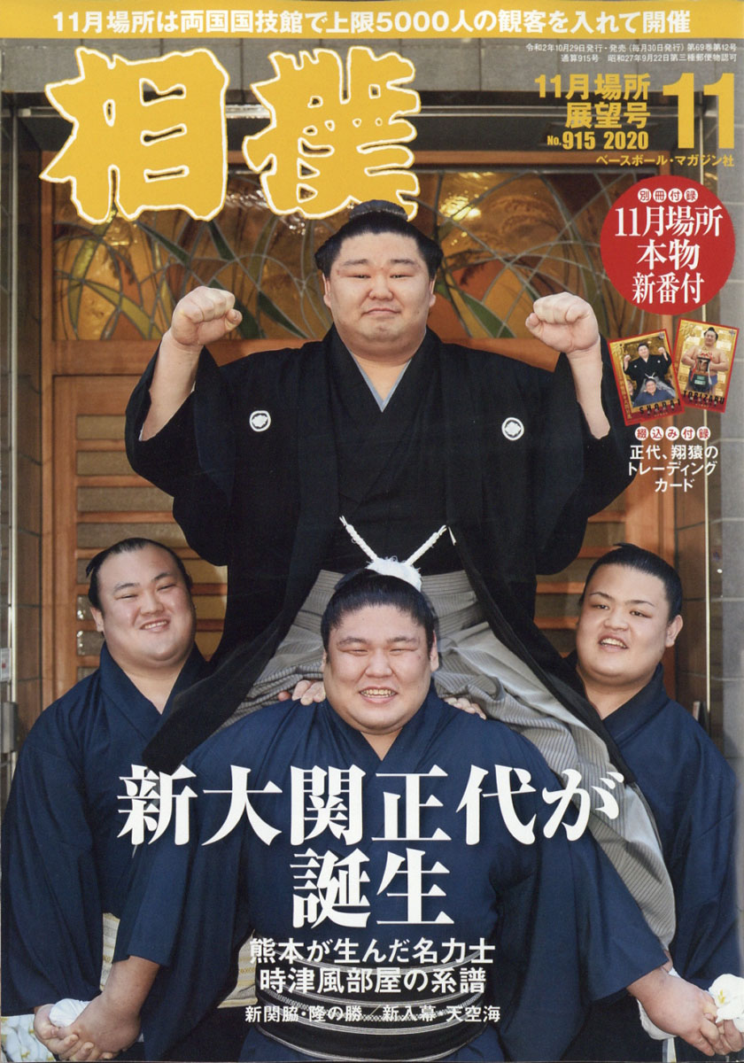 楽天ブックス 相撲 年 11月号 雑誌 ベースボール マガジン社 雑誌