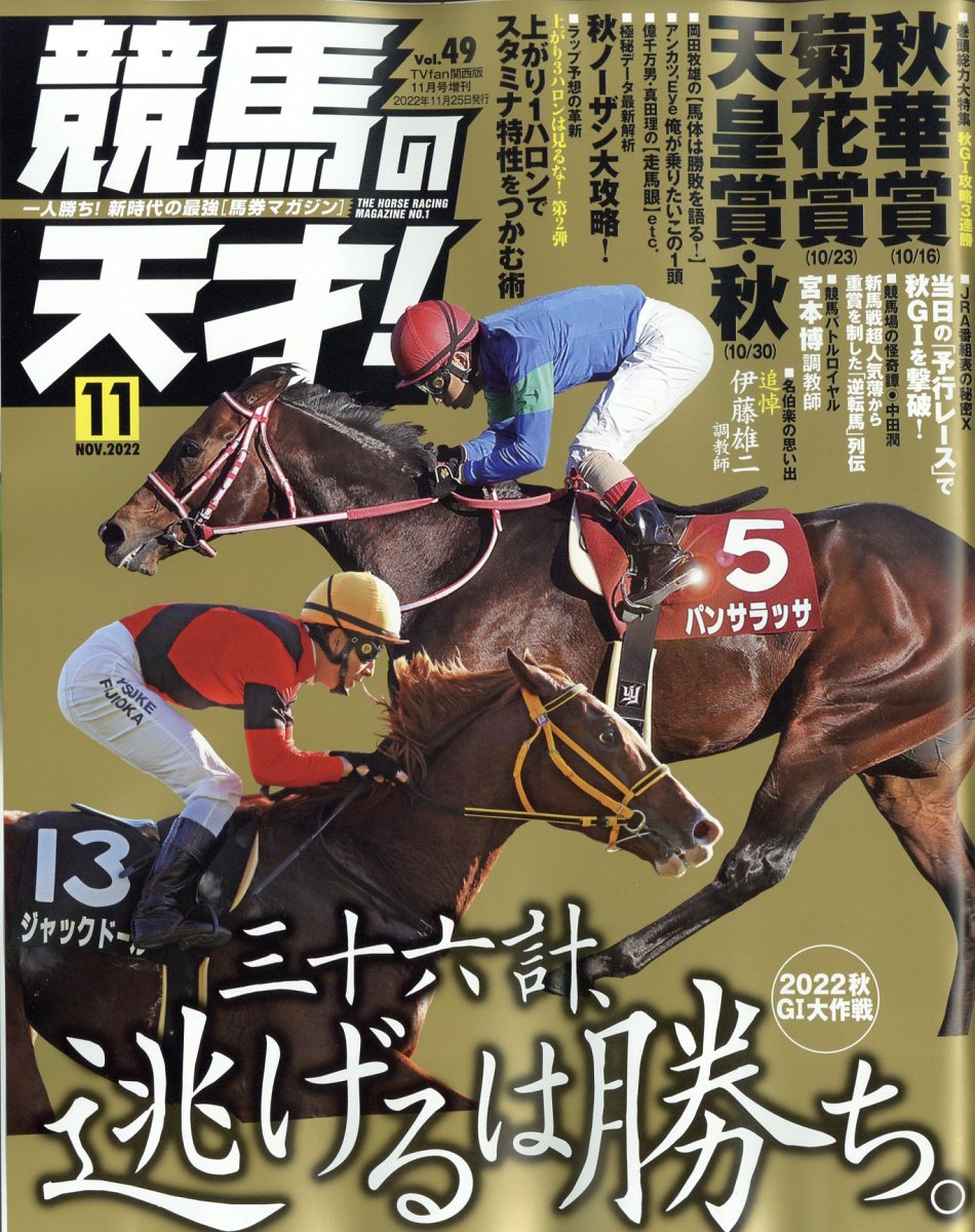 楽天ブックス: TVfan(ファン)関西版 増刊 競馬の天才!Vol.49 2022年 11月号 [雑誌] - メディアボーイ ...