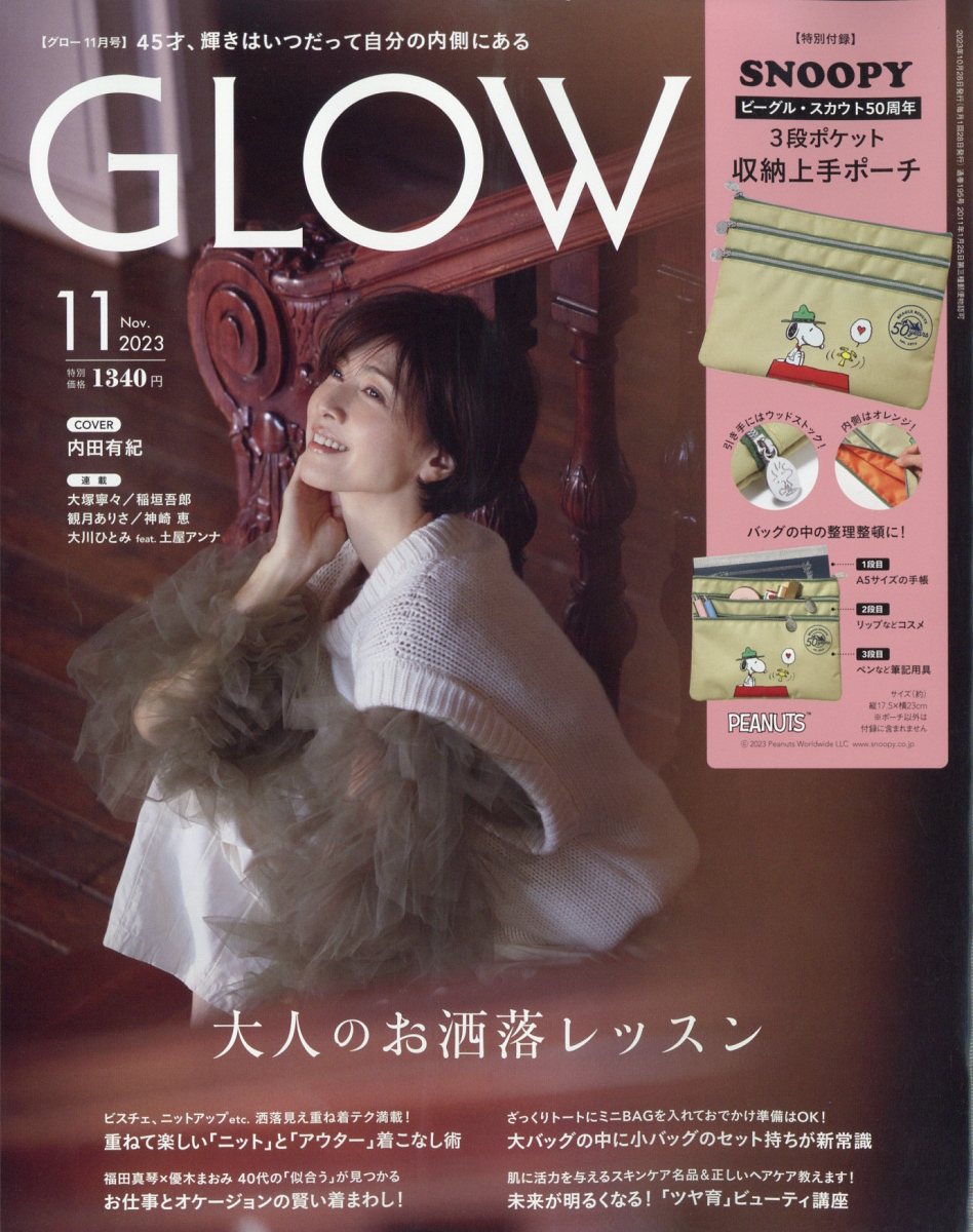 GLOW グロウ2024年1月号(付録付き) 2024年2月号(雑誌のみ)の2冊 - 女性