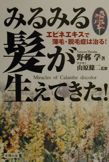 楽天ブックス みるみる髪が生えてきた エビネエキスで薄毛 脱毛症は治る 野邨学 本