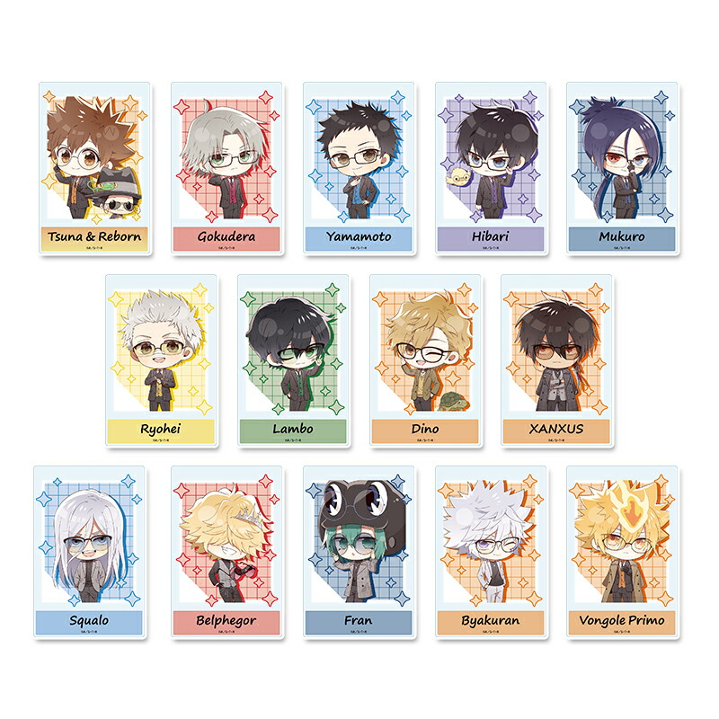 家庭教師ヒットマンREBORN！ ぷちちょこ トレーディングアクリルカード メガネ&スーツver．画像