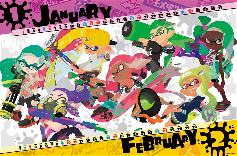 楽天ブックス スプラトゥーン2 19年1月始まりカレンダー 本