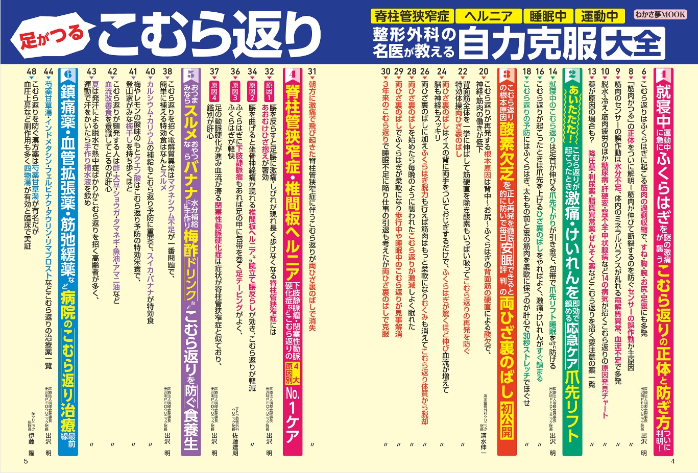 楽天ブックス こむら返り 整形外科の名医が教える自力克服大全 足がつる 脊柱管狭窄症 ヘルニア 睡眠中 運動中 わかさ出版 9784866981260 本