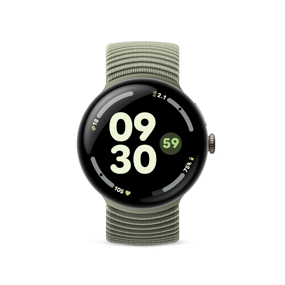 GooglePixelWatch（45mm）グラデーションストレッチバンドOliveSサイズ