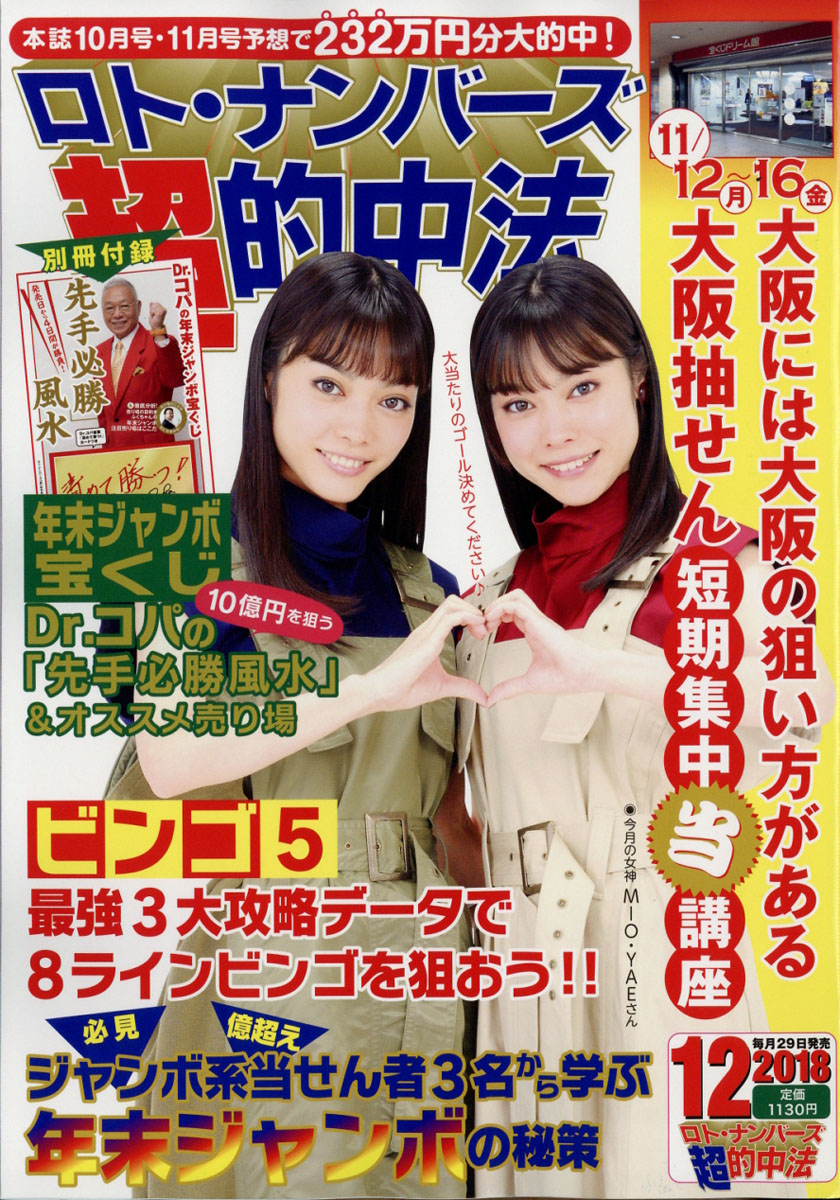 楽天ブックス ロト ナンバーズ 超 的中法 18年 12月号 雑誌 主婦の友社 雑誌