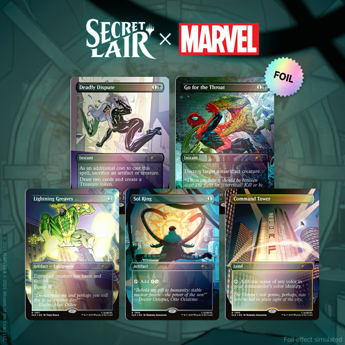 マジック：ザ・ギャザリング Secret Lair Marvel's Spider-Man Superdrop Secret Lair x Marvel's Spider-Man: Villainous Plots Foil Edition【クレジットカード決済限定】画像