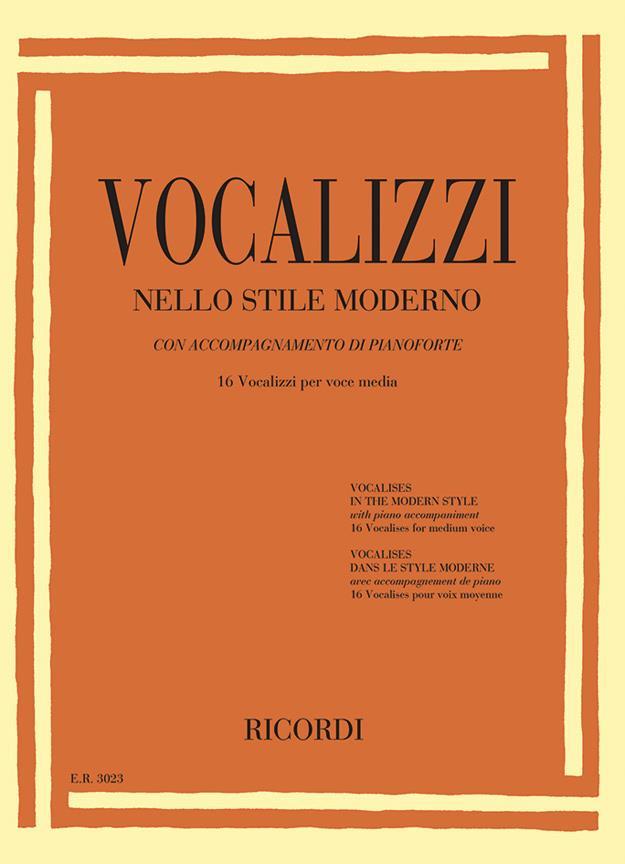 【輸入楽譜】近代的なヴォカリーズ: 16 Vocalizzi Per Voce Acuta(中声用)画像