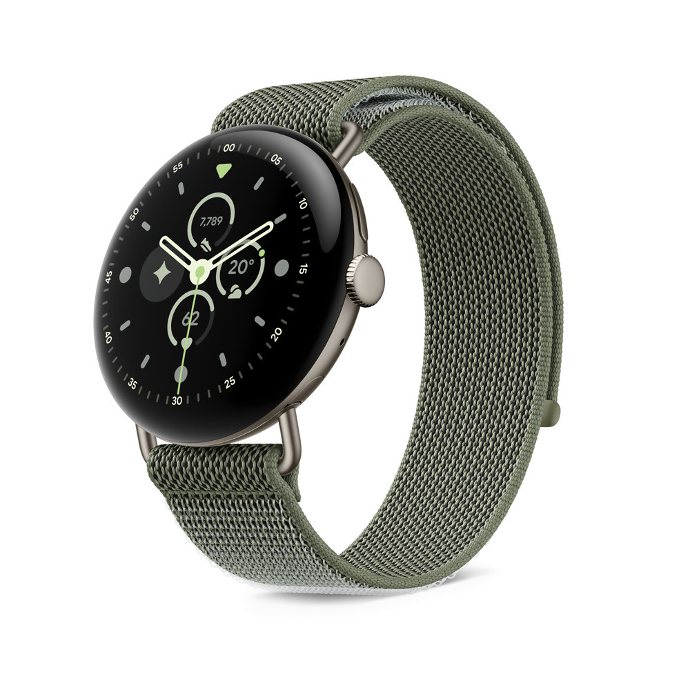 GooglePixelWatch（45mm）パフォーマンスループバンドOlive/Pyriteステンレススチールラグワンサイズ