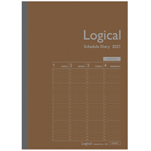 楽天ブックス ナカバヤシ 手帳 21年 ウィークリー ロジカルダイアリー B5 週間バーチカルb ブラウン 年12月30日始まり Ns B503 21bs 手帳 本