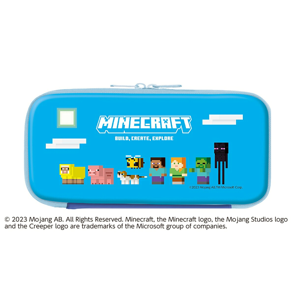 NintendoSwitchファミリー対応コンビネーションポーチマインクラフトキャラクターズライン