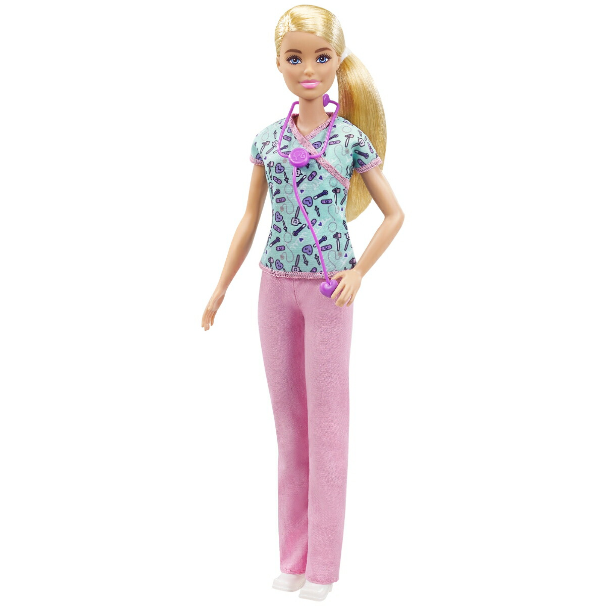 バービー(Barbie)バービーとおしごと!かんごしきせかえ人形・ハウスままごと・ごっこ遊び3歳からグリーンGTW39
