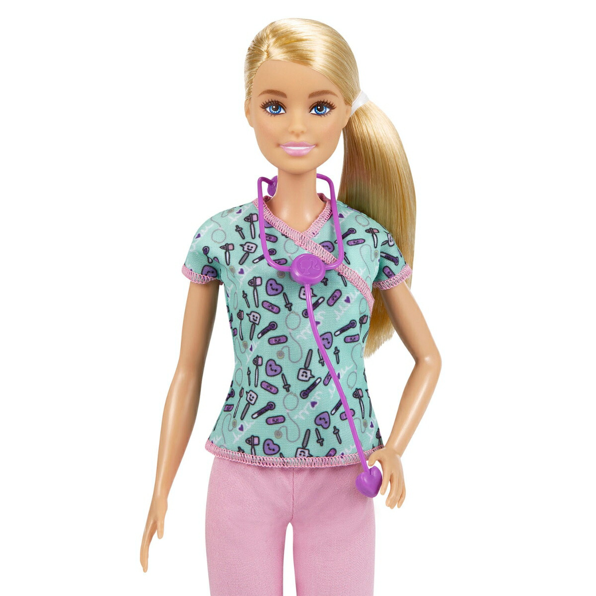 バービー(Barbie)バービーとおしごと!かんごしきせかえ人形・ハウスままごと・ごっこ遊び3歳からグリーンGTW39