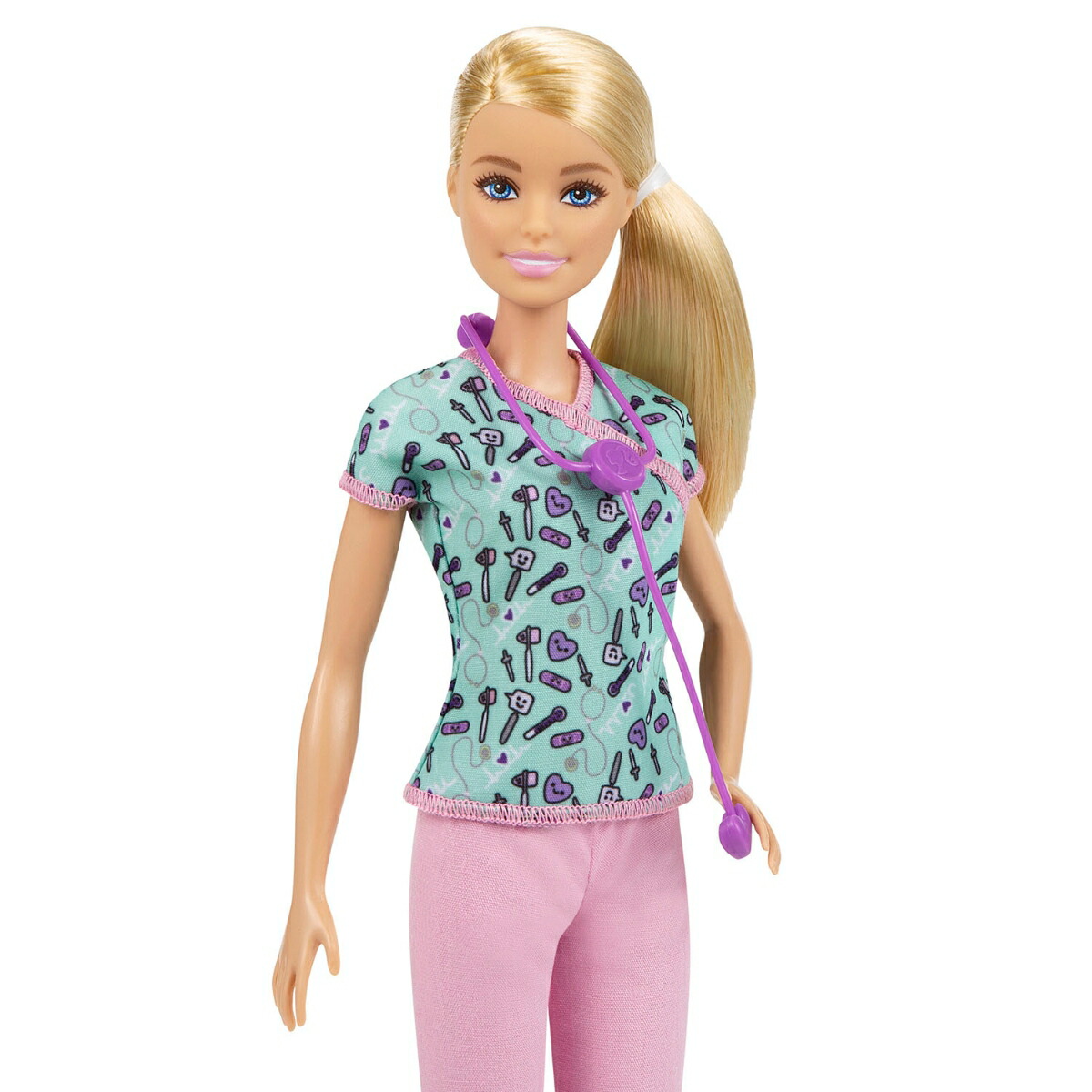 バービー(Barbie)バービーとおしごと!かんごしきせかえ人形・ハウスままごと・ごっこ遊び3歳からグリーンGTW39
