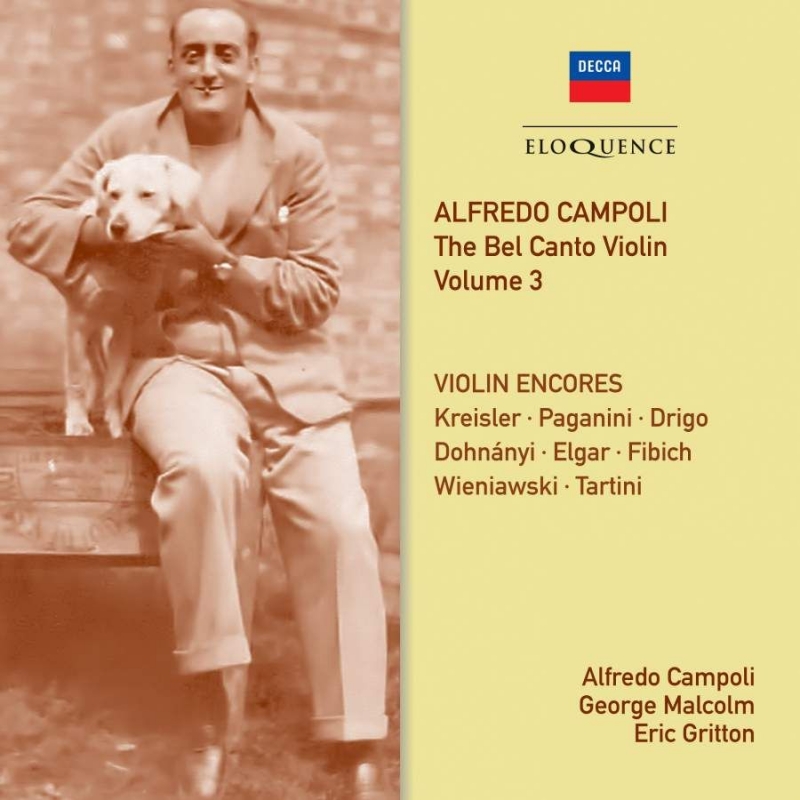 【輸入盤】『ベル・カント・ヴァイオリン』Vol.3〜アンコール集　アルフレード・カンポーリ（2CD）画像