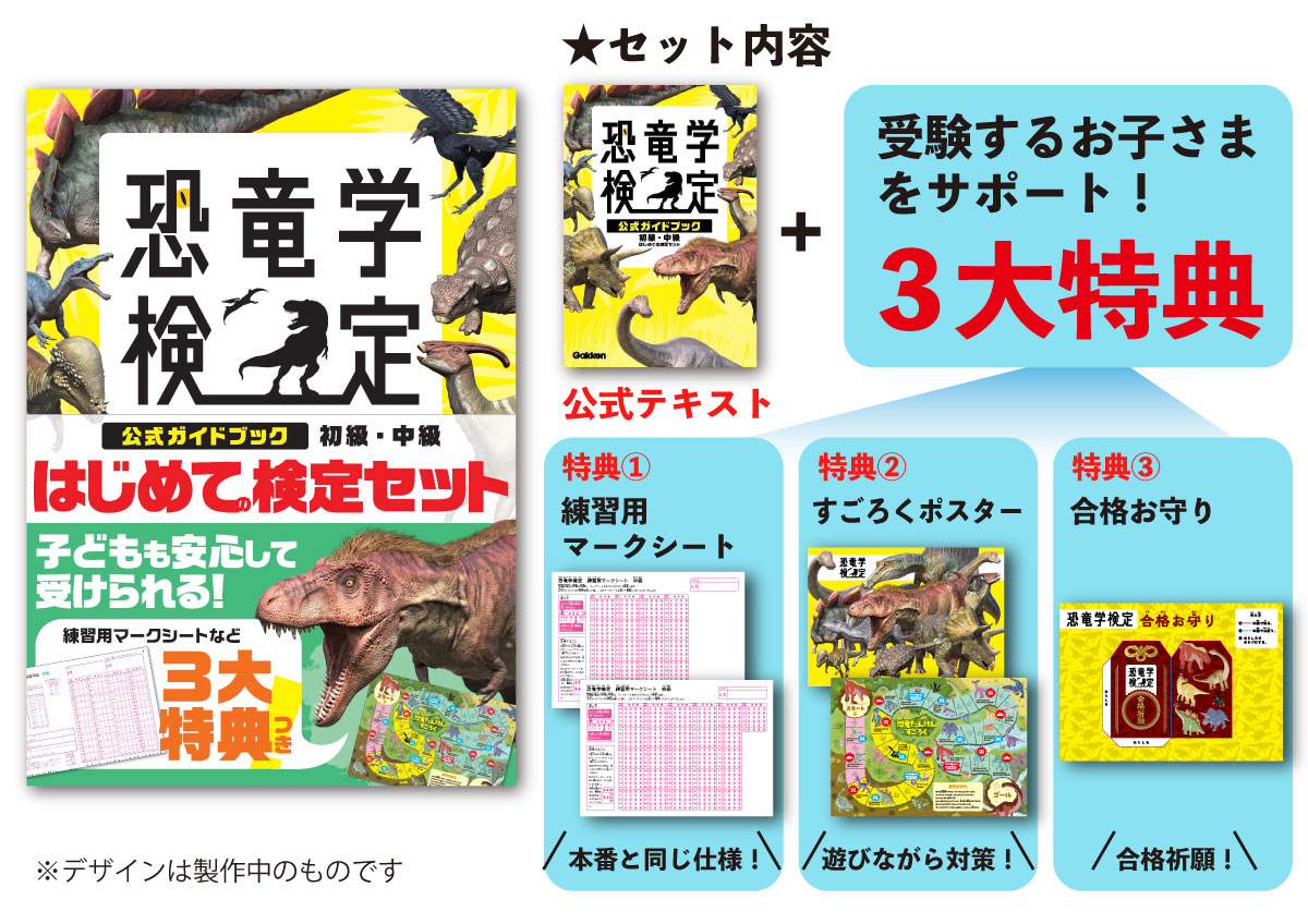 恐竜学検定公式ガイドブック初級・中級はじめての検定セット[平沢達矢]