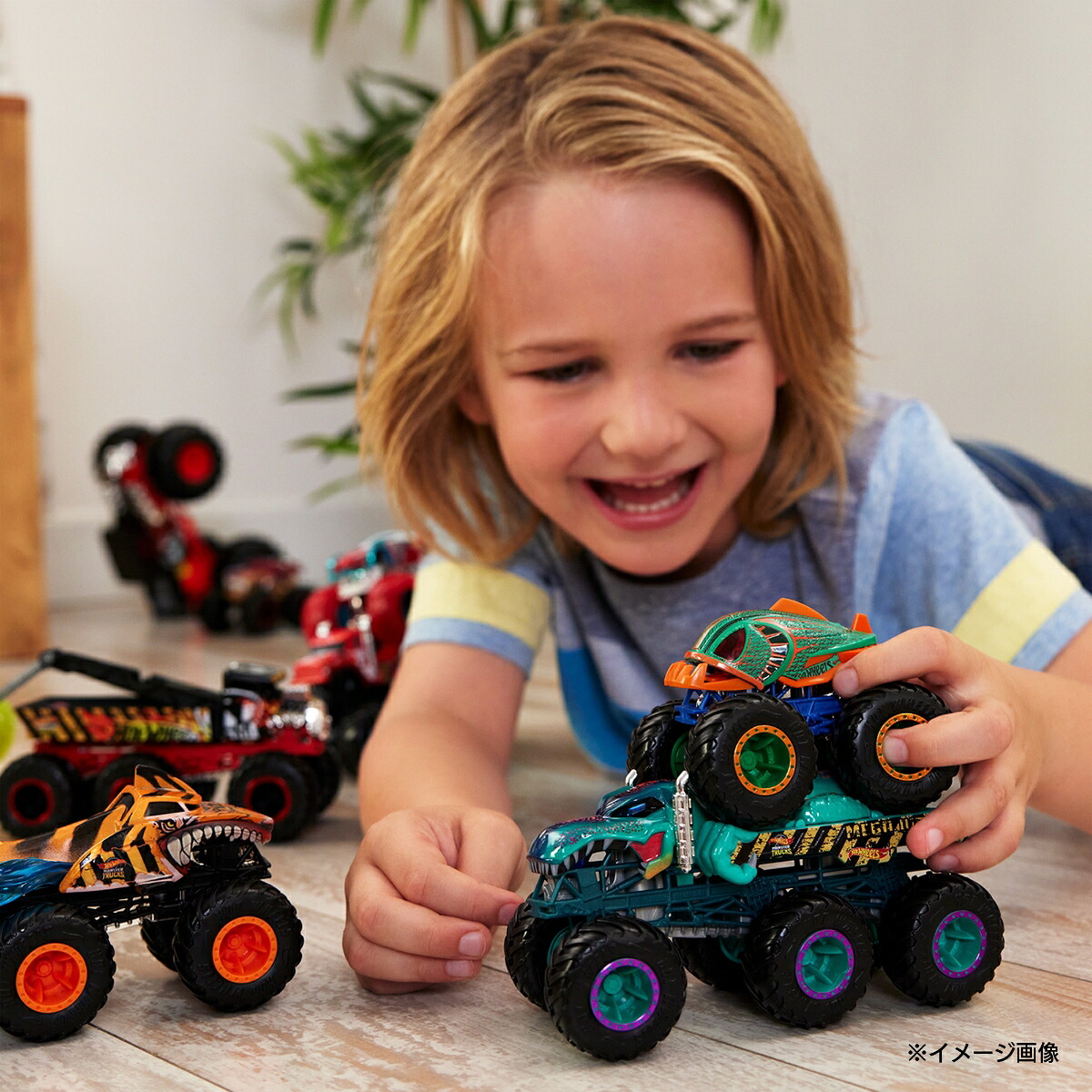 ホットウィール(HotWheels)モンスタートラックシャークvs.ダイノコレクションセット乗り物おもちゃミニカー6台入り3歳からマルチJGD68