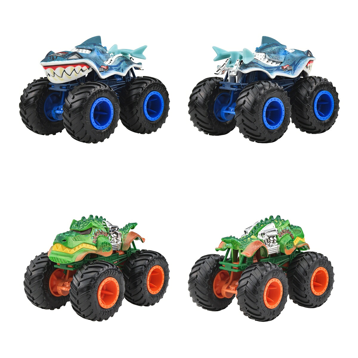 ホットウィール(HotWheels)モンスタートラックシャークvs.ダイノコレクションセット乗り物おもちゃミニカー6台入り3歳からマルチJGD68