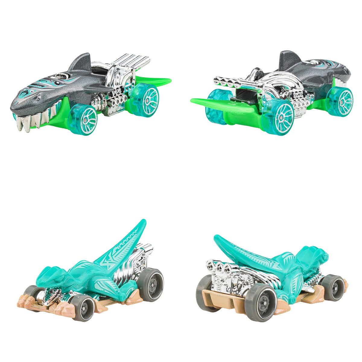 ホットウィール(HotWheels)モンスタートラックシャークvs.ダイノコレクションセット乗り物おもちゃミニカー6台入り3歳からマルチJGD68