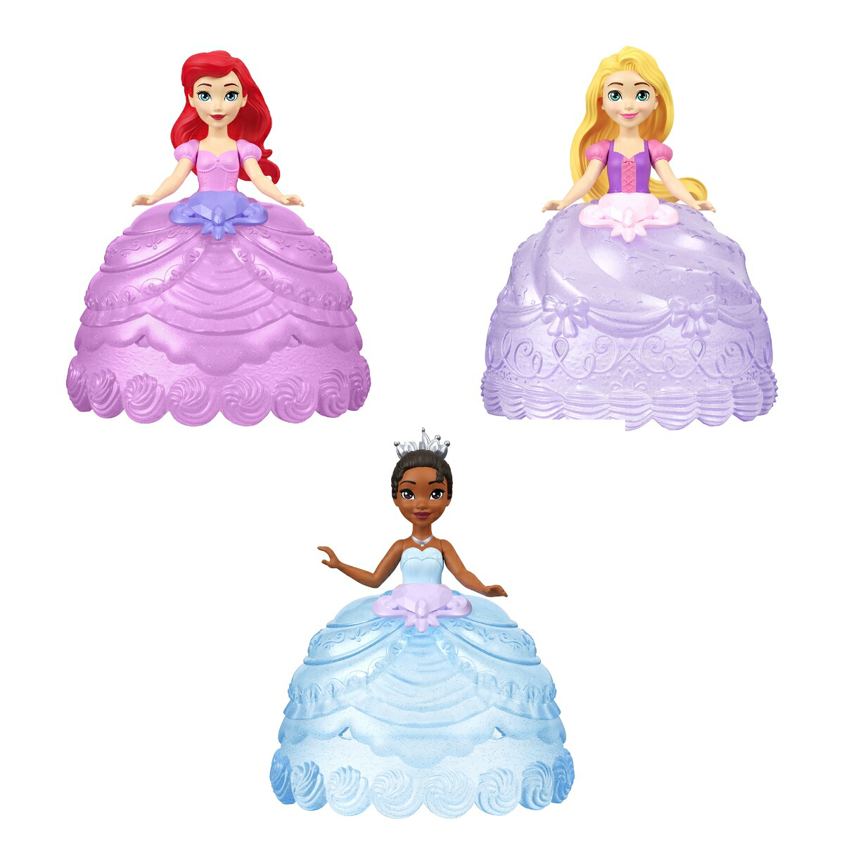 マテルディズニープリンセス（DisneyPrincess）カップケーキにへんしん！ティータイムきせかえ人形・ハウスままごと・ごっこ遊びミニドールサプライズパック3歳からマルチJJT70-986A