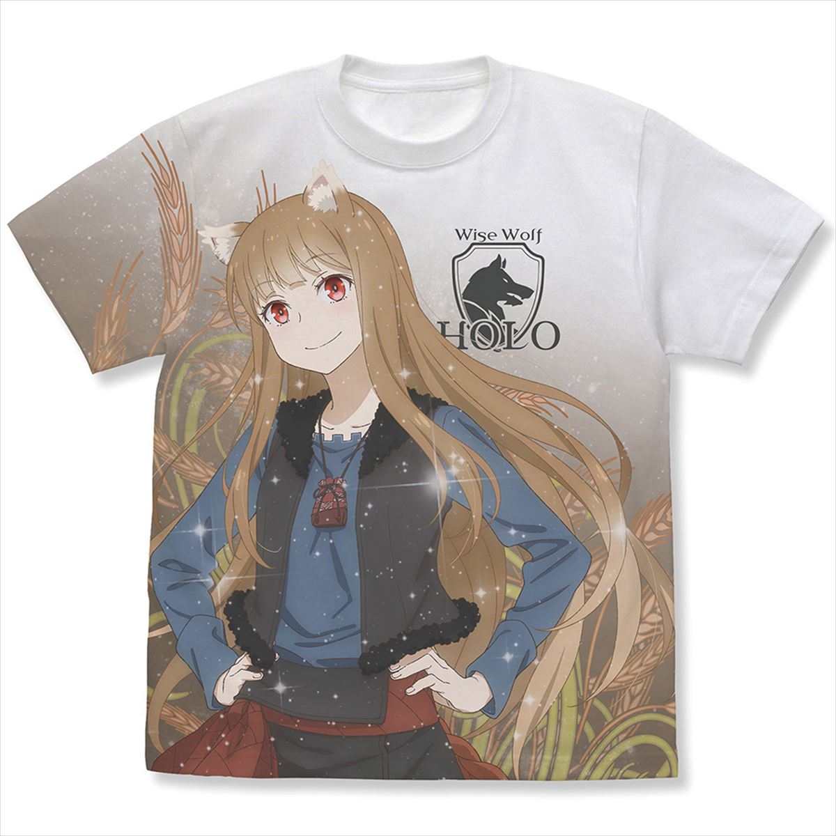 TVアニメ『狼と香辛料 MERCHANT MEETS THE WISE WOLF』ホロ フルグラフィックTシャツ/WHITE-S画像