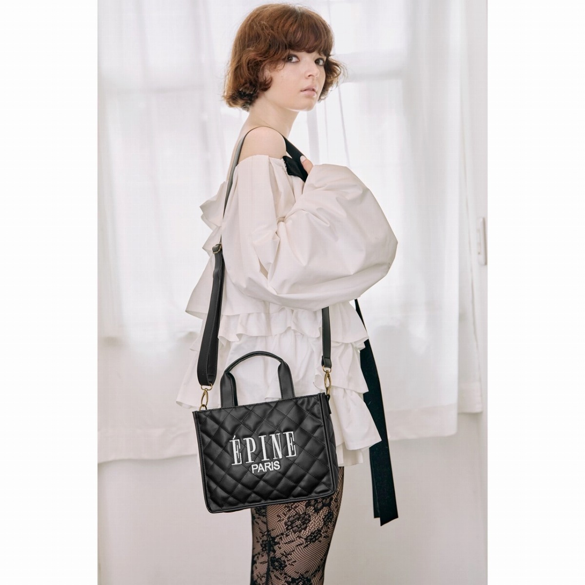 ÉPINE PARIS QUILTING BAG BOOK BLACK