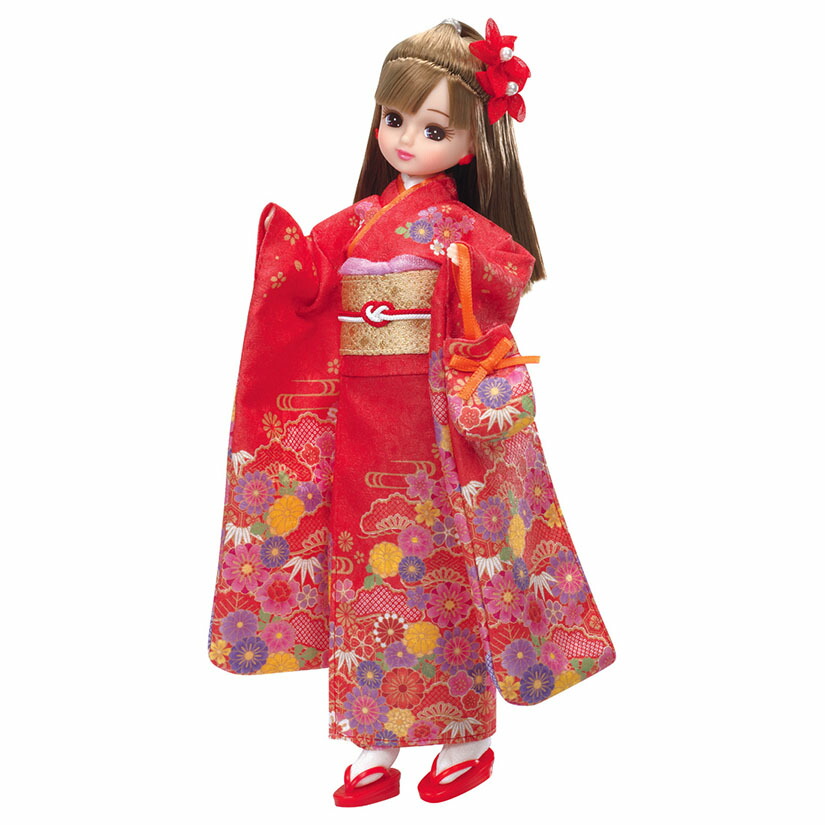 吉蝶 ／ リカちゃん　日本髪風　本体と着物セット　☆リユース 楽天市場】リカちゃん LD-30 Kimonoリカちゃん 紅 : おもちゃの