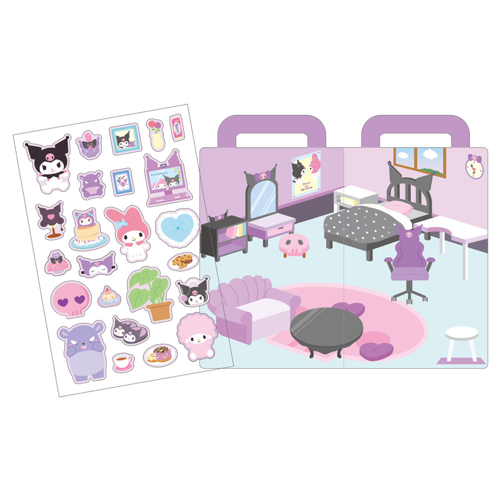 サンリオキャラクターズエンジョイステッカーセット　クロミのお部屋画像