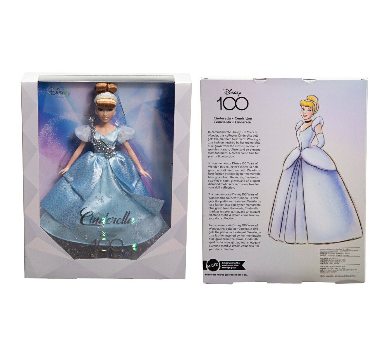ディズニー（Disney）/ディズニープリンセス（DisneyPrincess）シンデレラプラチナ【ドール・着せ替え人形】【ディズニー100周年セレブレーション】【6才~】HLX60