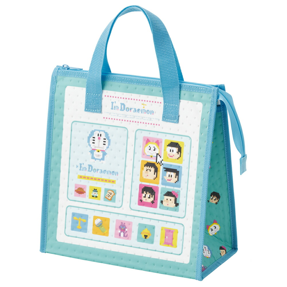 ドラえもん ドット　ランチバッグ 不織布 保冷 お弁当入れ 保冷バッグ画像
