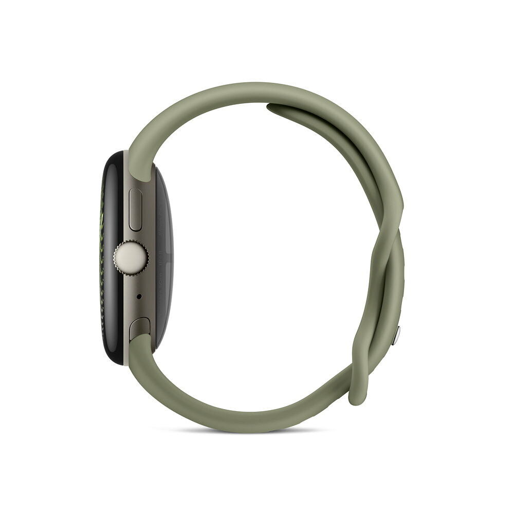 GooglePixelWatch5（41mm）SatinPyriteアルミケース/Oliveアクティブバンド（第2世代）Wi-Fi