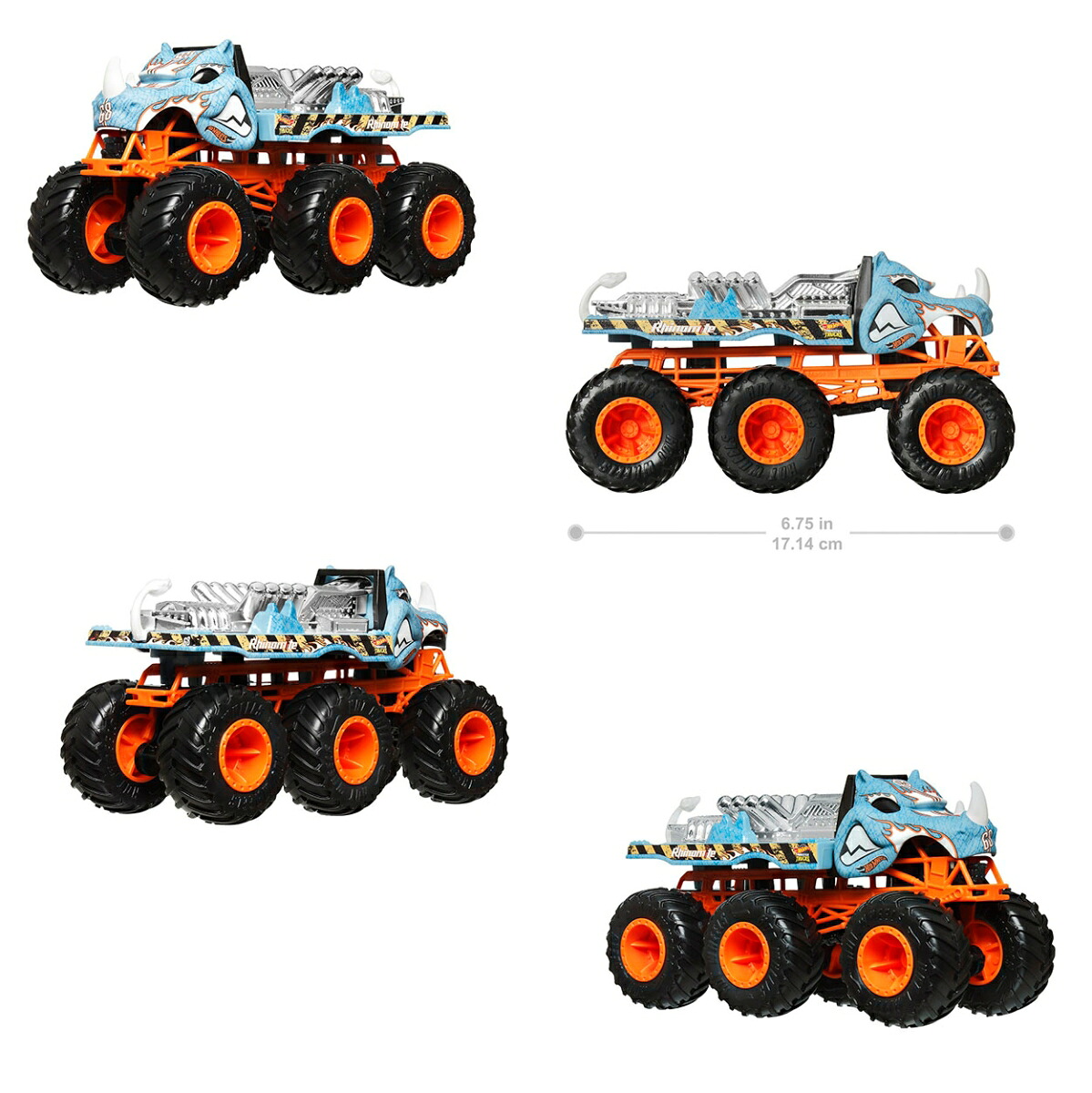 ホットウィール(HotWheels)モンスタートラックトランスポーターアソート乗り物おもちゃミニカー4台入りBOX販売3歳からマルチ986D-HWN86