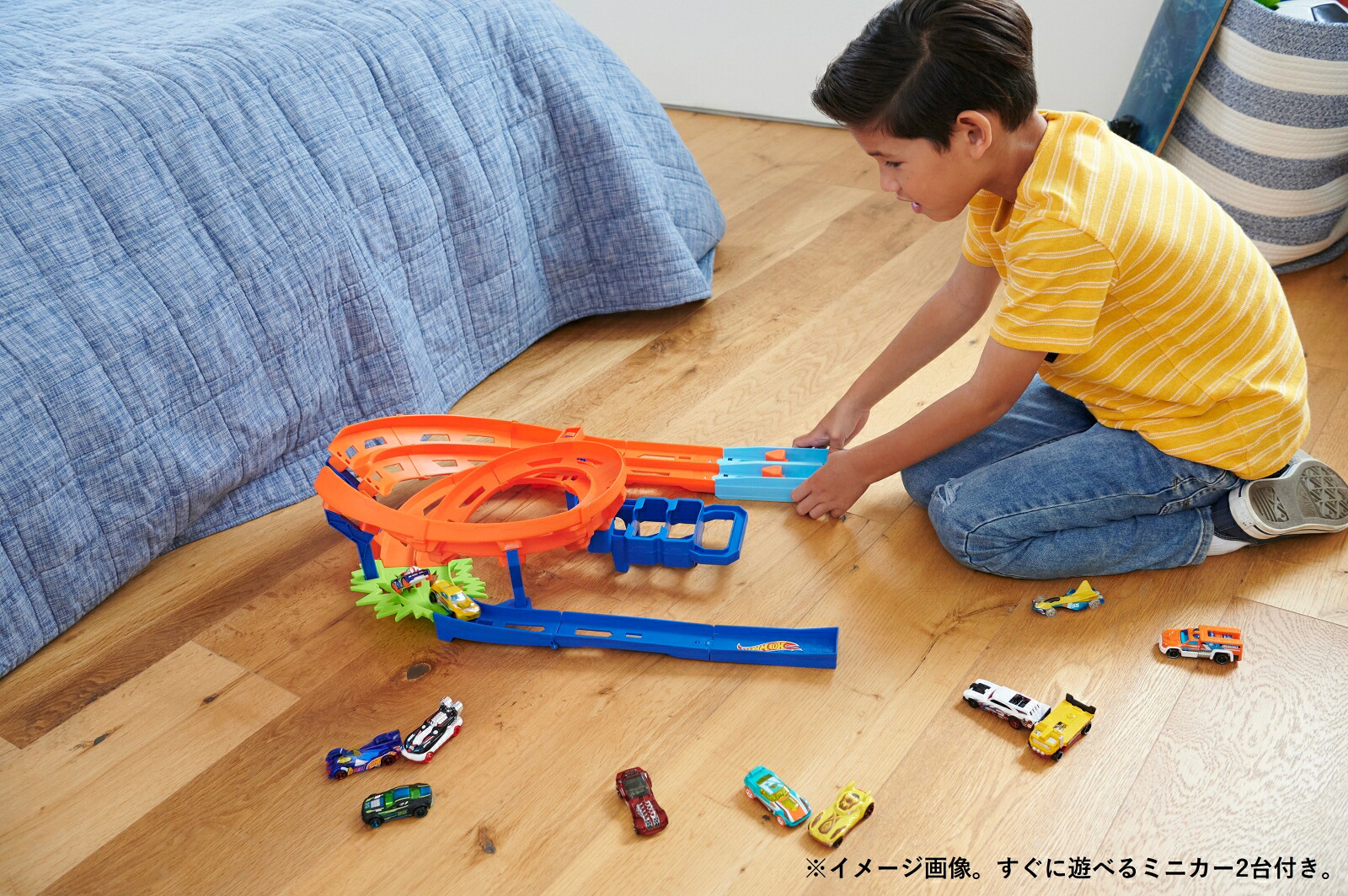 ホットウィール(HotWheels)スパイラルレースプレイセット【ミニカープレイセット】ミニカー2台付【4才~】HTK17