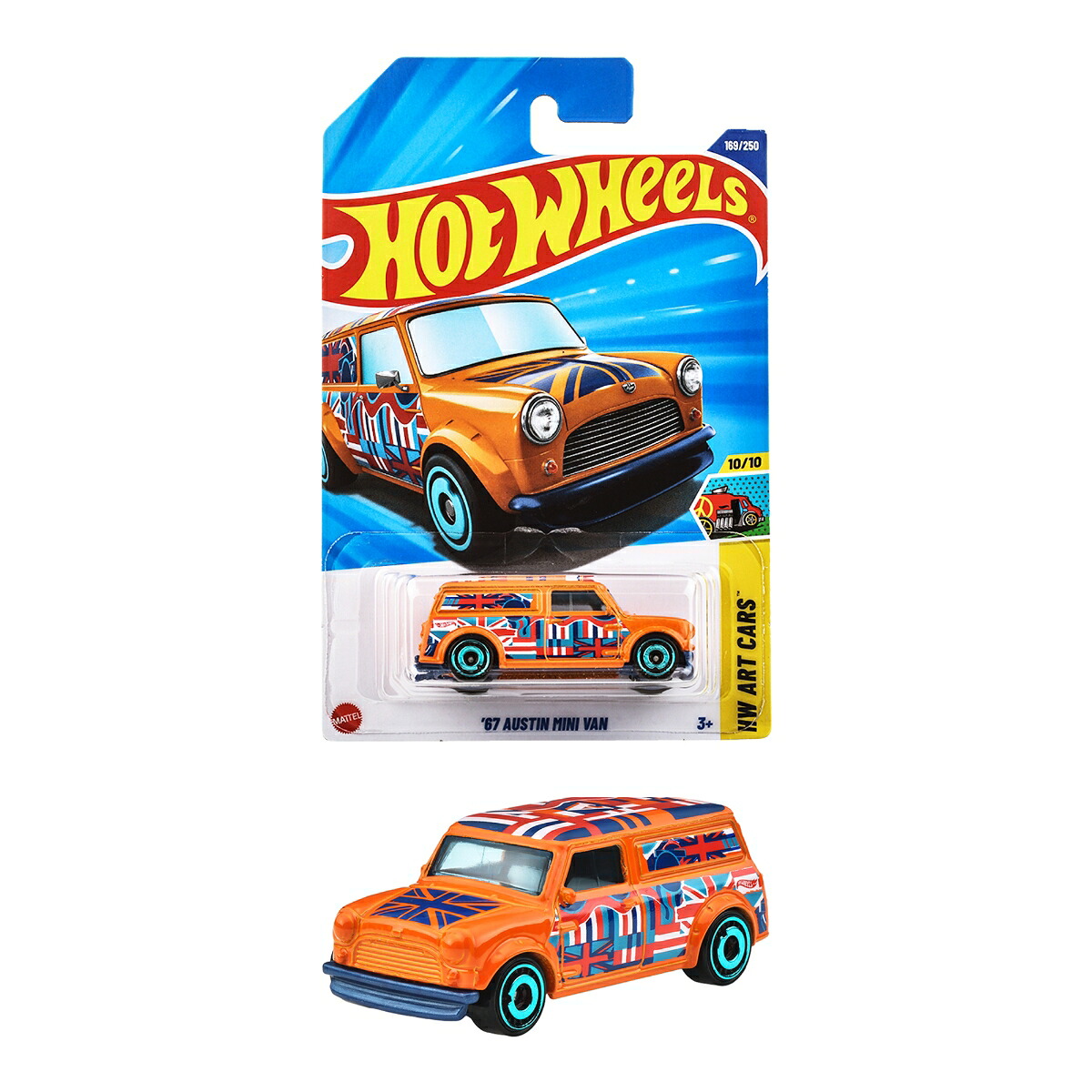 ホットウィール(HotWheels)ベーシックカー'67オースティンミニバン乗り物おもちゃミニカー3歳からオレンジJFN30