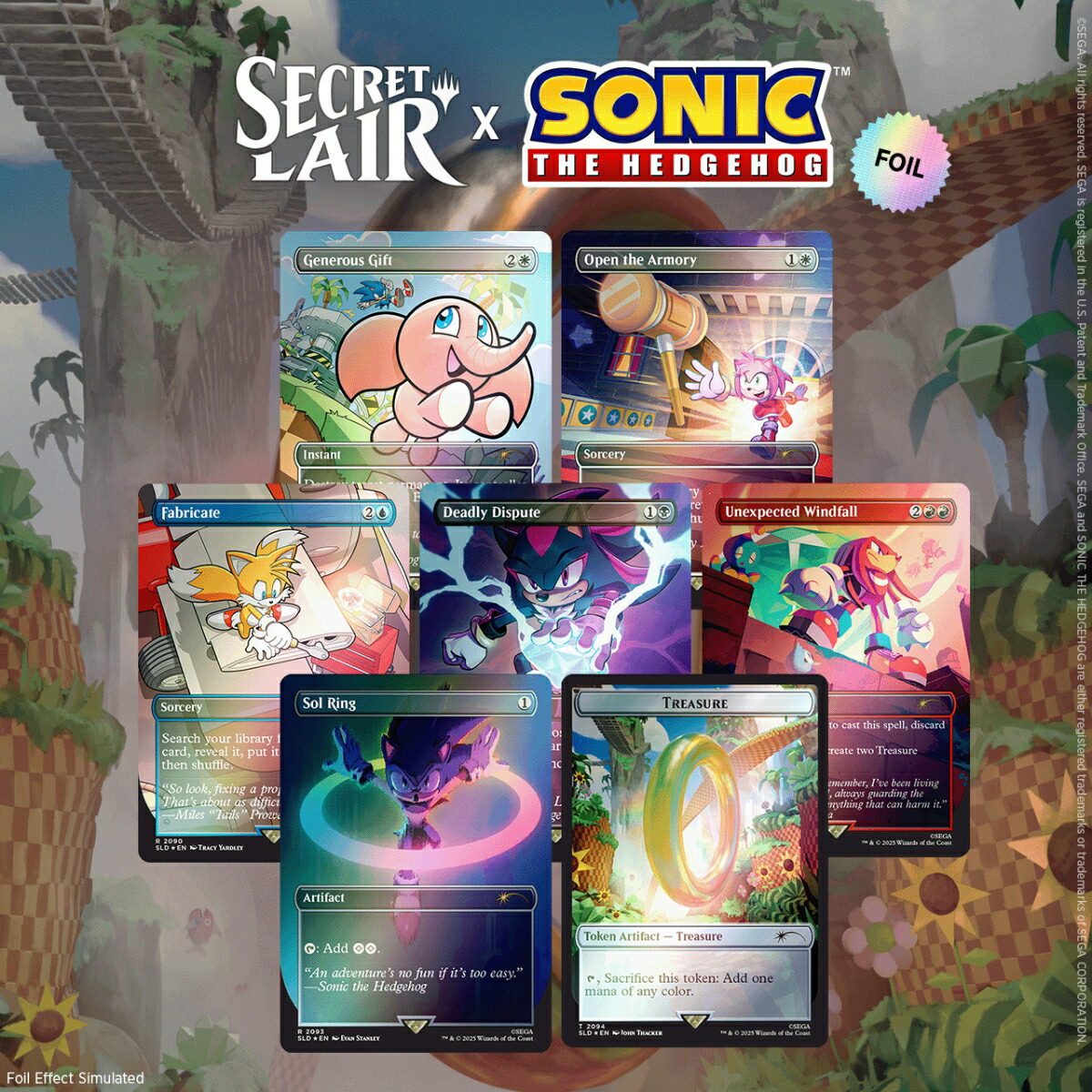 マジック：ザ・ギャザリング Secret Lair The Sonic Superdrop Secret Lair x Sonic: Chasing Adventure Foil Edition【クレジットカード決済限定】画像